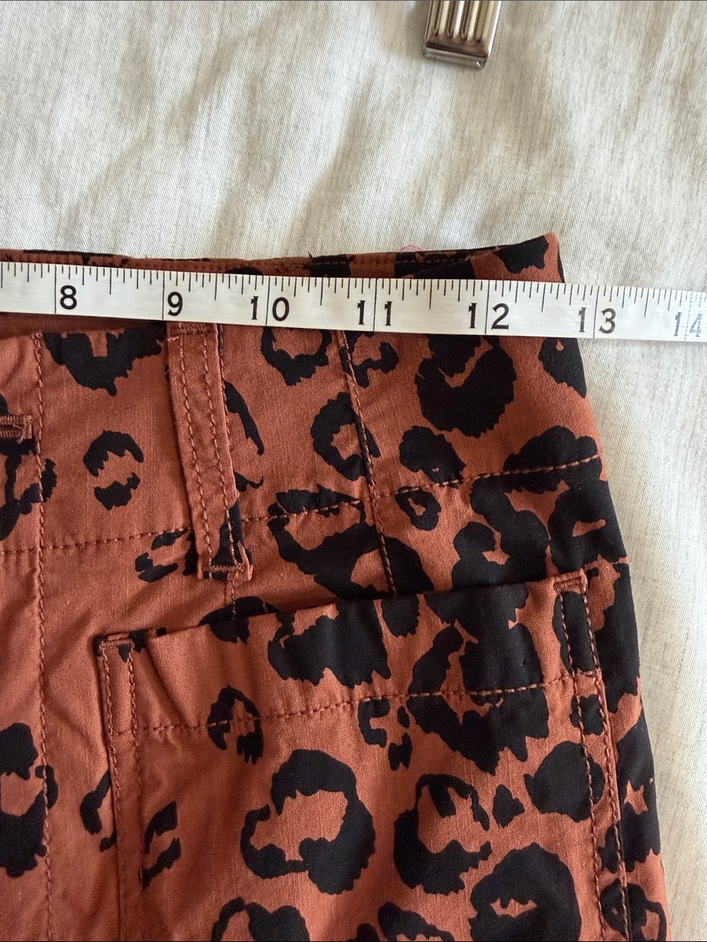 Anthropologie Maeve The Colette Crop Wide-Leg Pants Size 25 Brown Black - Picture 6 of 8